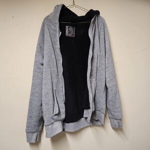 Fahrenheit Dark Gray Fleece Lined Hooded Lightweight Jacket